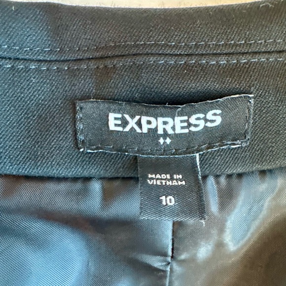 Express The Editor Studio Stretch One Button Black Women's Blazer Size 10 - Picture 14 of 16